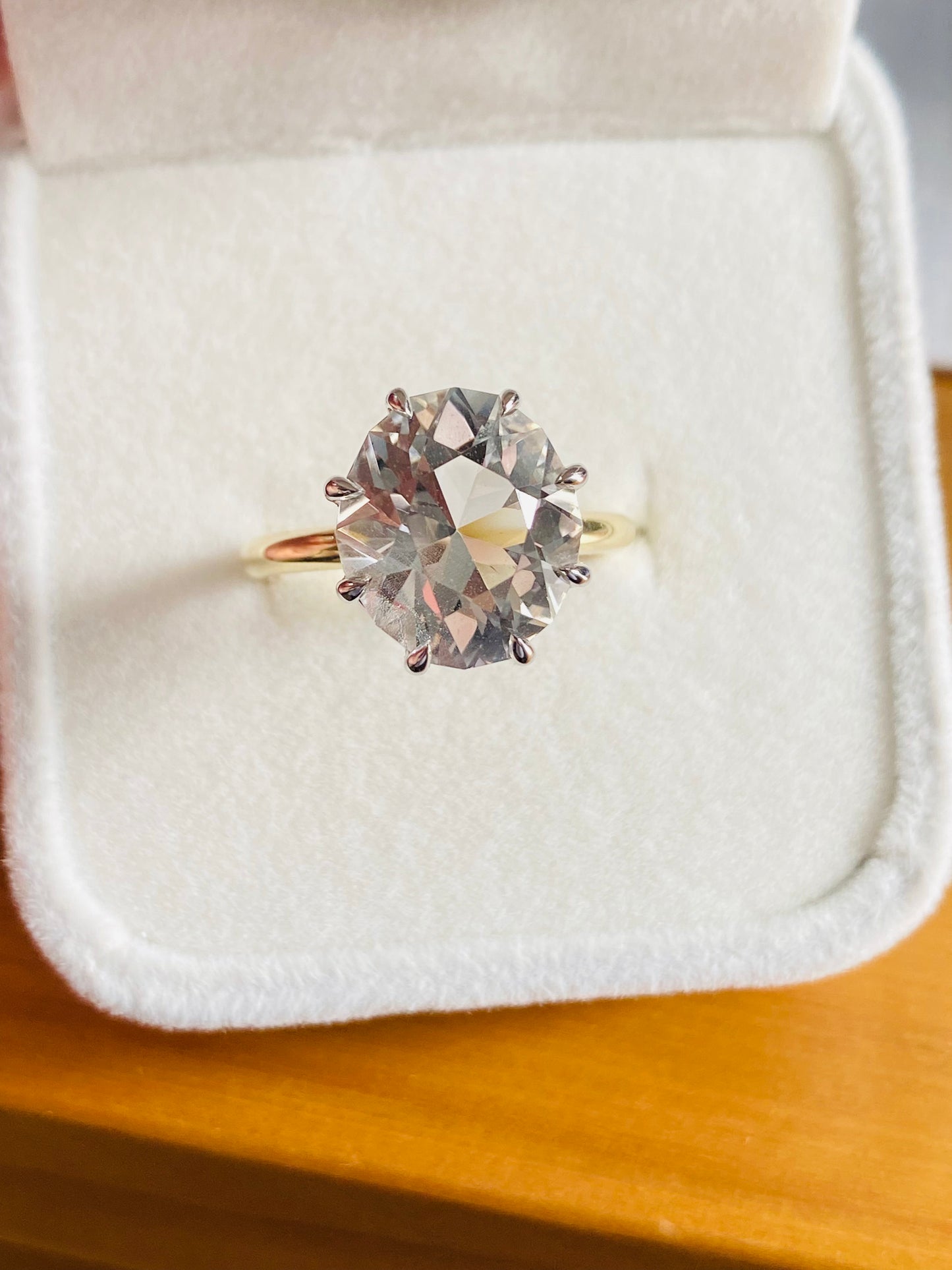 Sold Out ~ Crown Ring with Oval Natural Australian Topaz