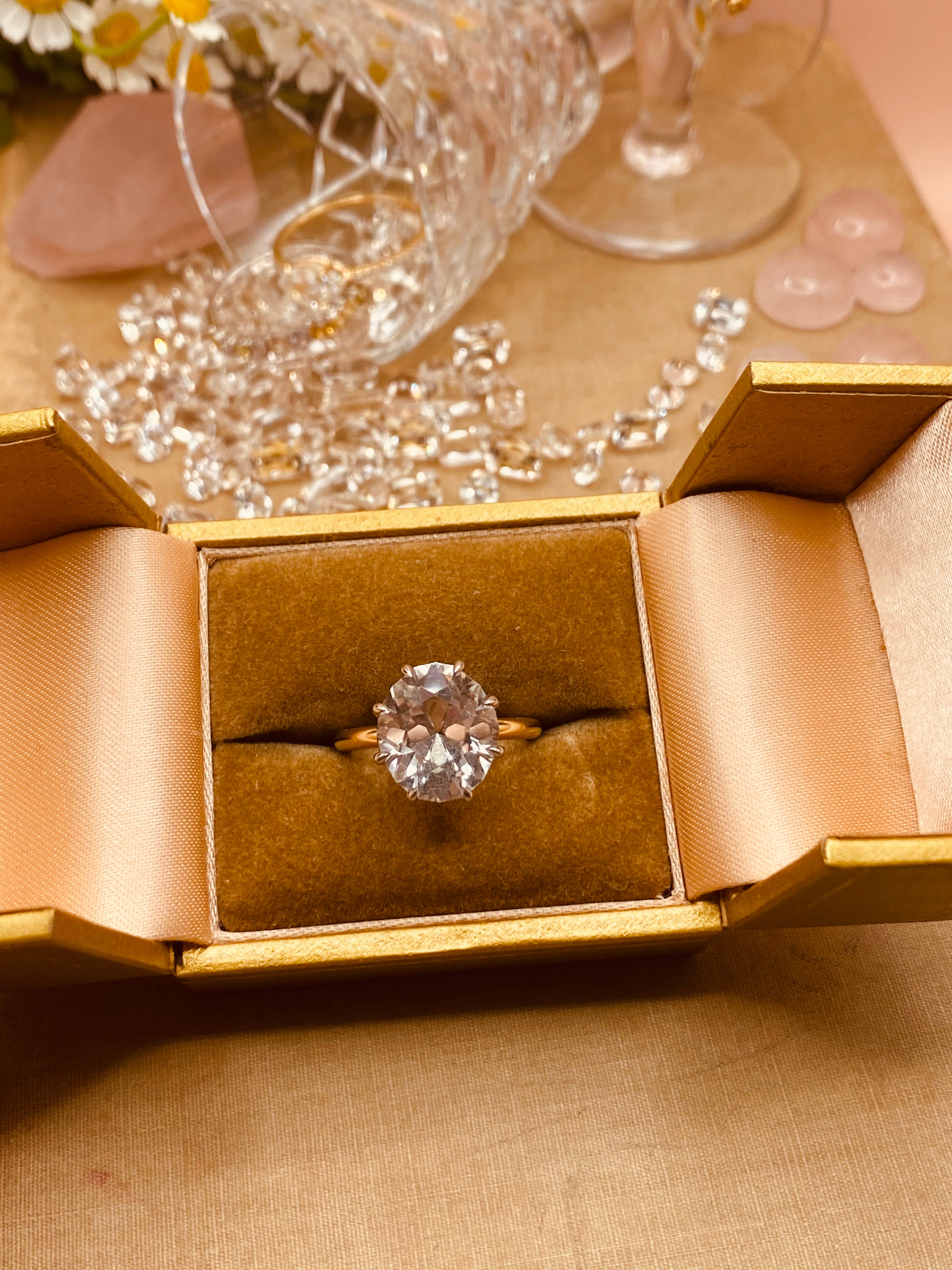 Sold Out ~ Crown Ring with Oval Natural Australian Topaz