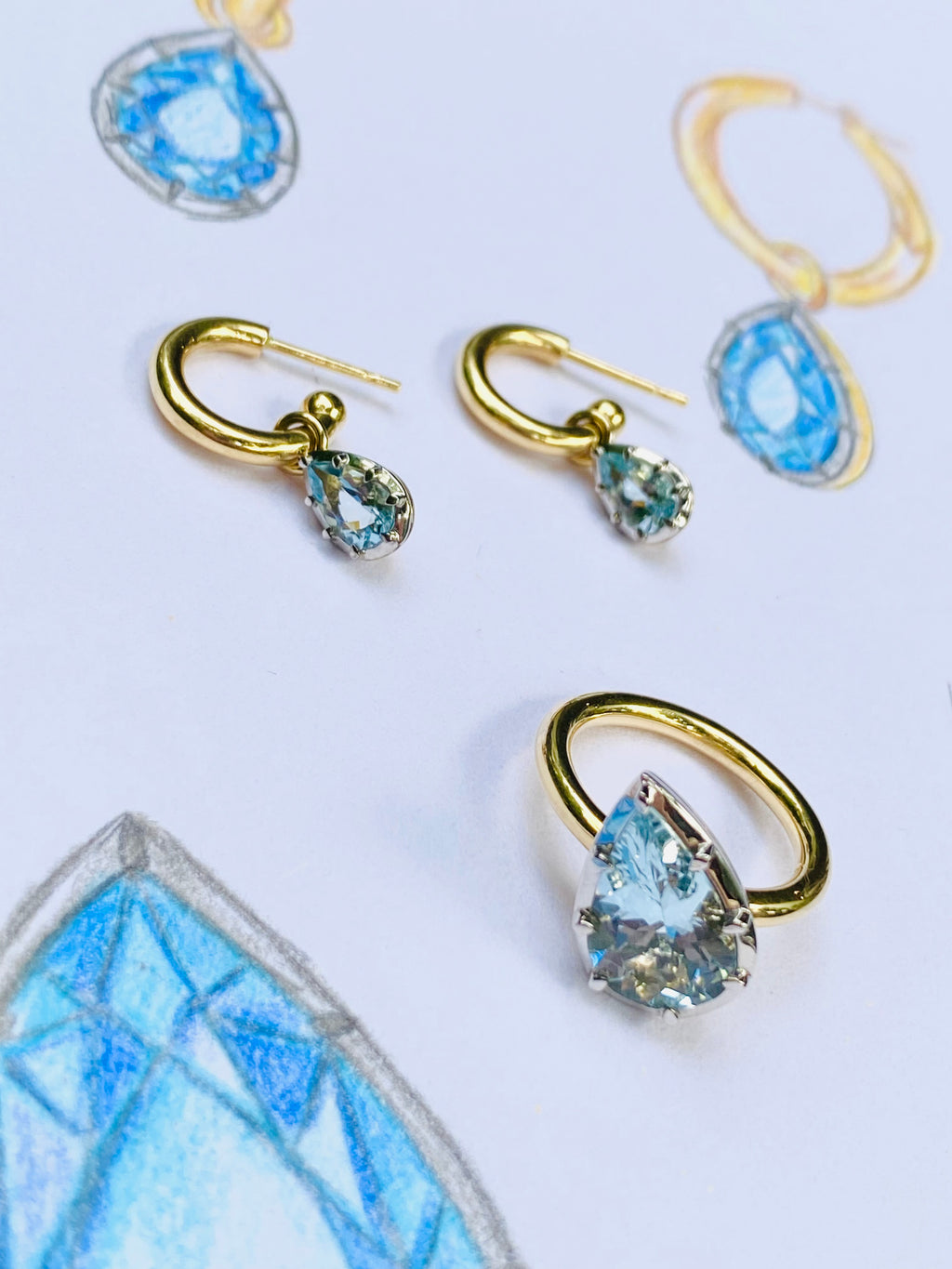 3ct Aquamarine Colett Set Ring