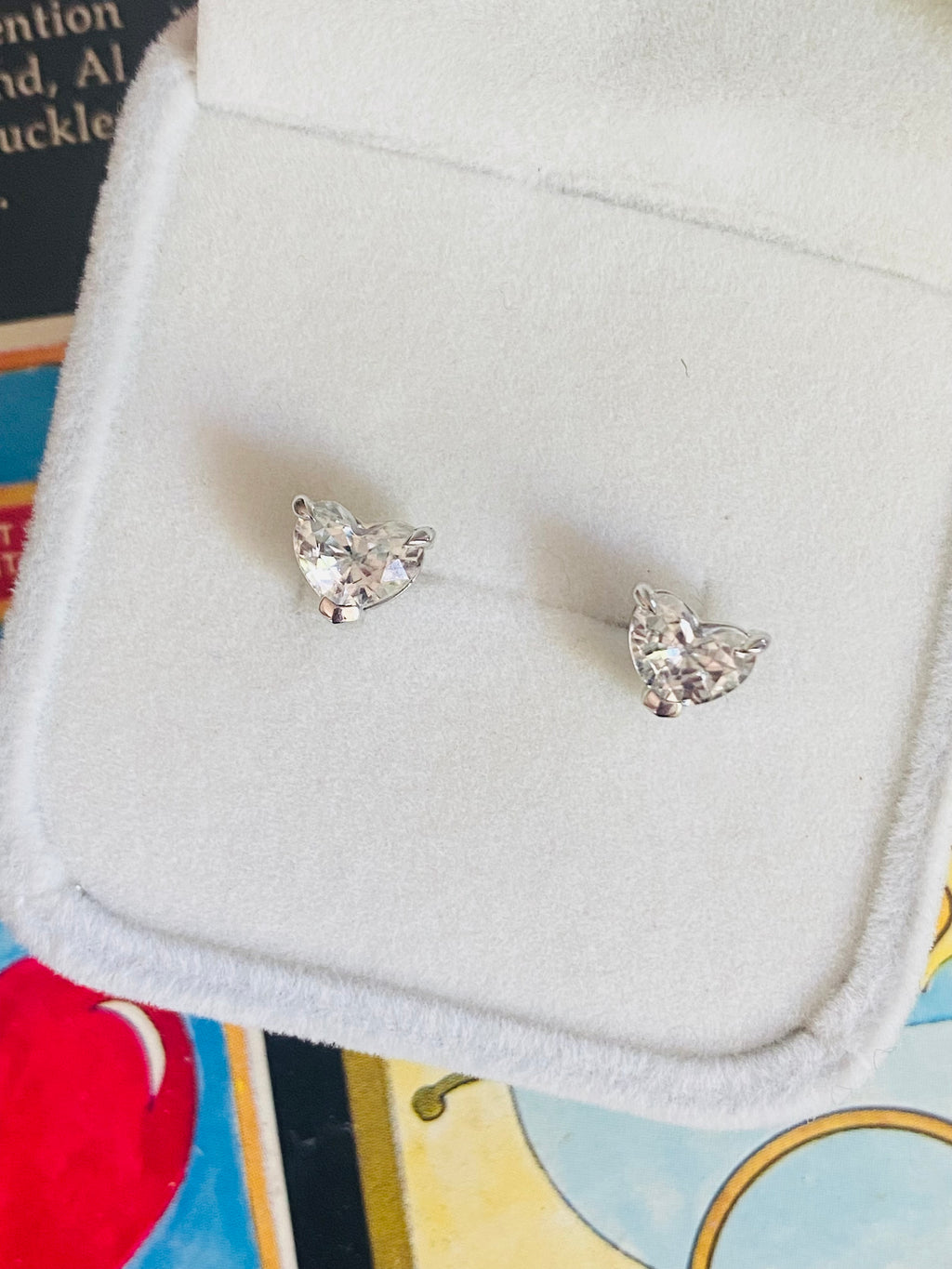 Sold Out ~ Heart Earrings | 18K White Gold