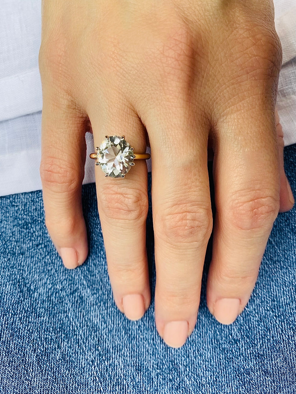 Sold Out ~ Crown Ring with Oval Natural Australian Topaz