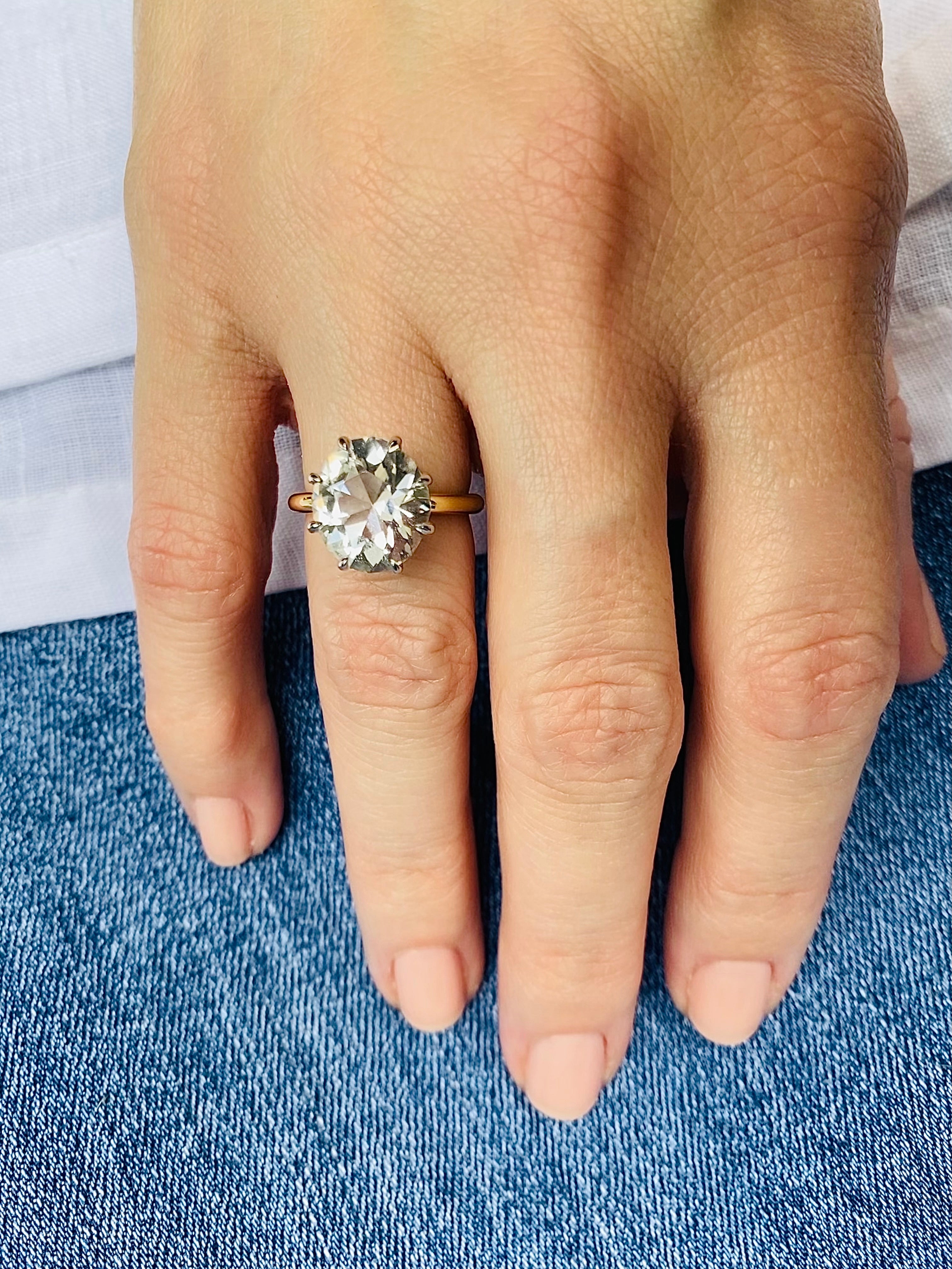 Sold Out ~ Crown Ring with Oval Natural Australian Topaz