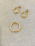 18K Gold 3/4 Hoops