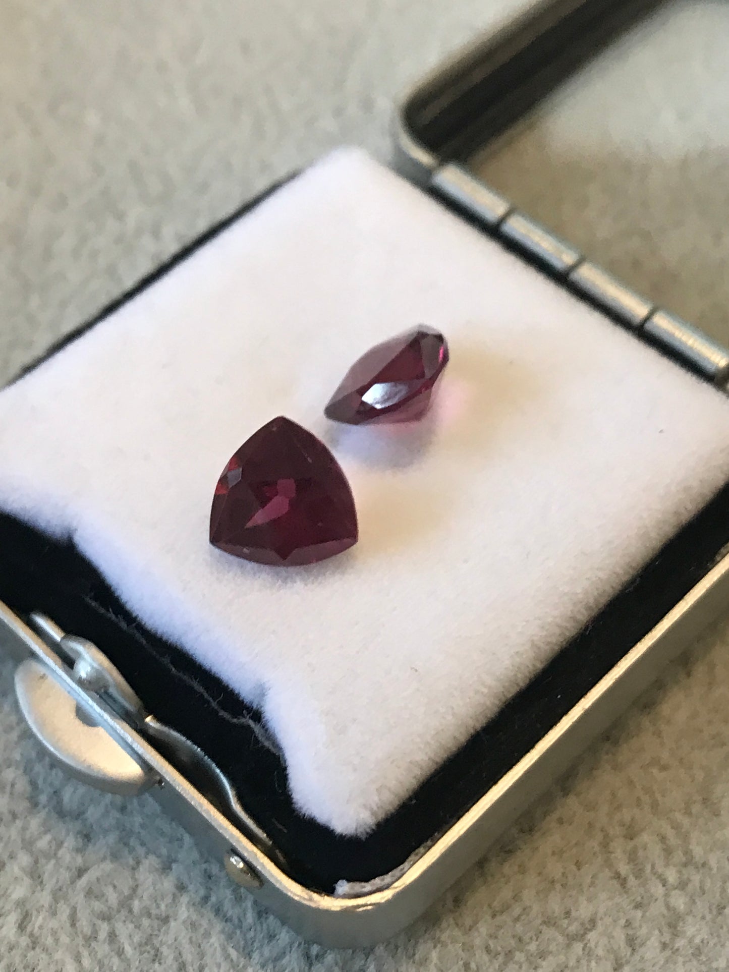 Rhodolite garnet matched pair